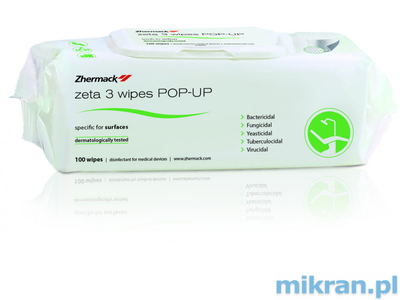 Zeta 3 Wipes POP-UP 100ks Dezinfekční ubrousky