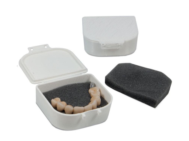 Bílý transportní box s houbičkou 4,5x5,8x2cm 1 kus nebo 100 kusů