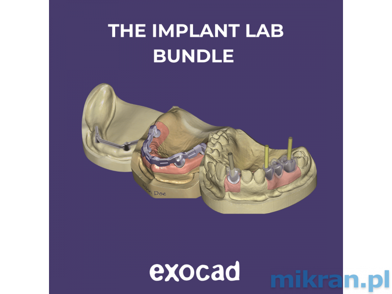 Balíček laboratorních implantátů Exocad Dental CAD