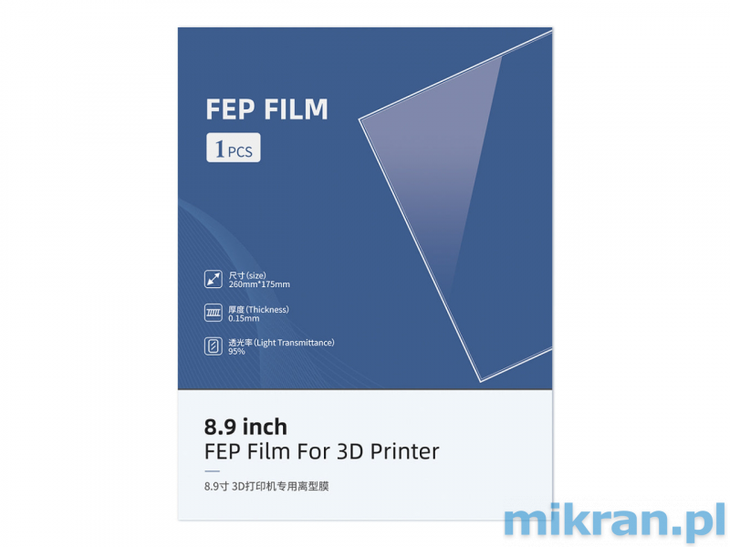 Fólie (FEP film) pro tiskárny Photon Mono X a Photon Mono X 6K, 5 ks.