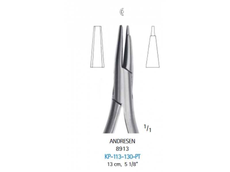 Konkávně konvexní protetické kleště T.ANDERSEN KP-113-130-PT