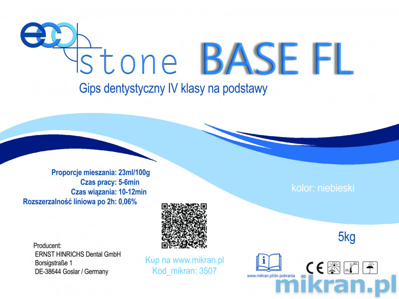 Sádra třídy IV Eco Stone Base FL pro podstavce 5 kg Tmavě modrá