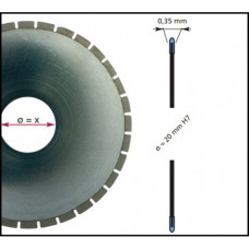 Pilový kotouč na řezání sádry, vnitřní průměr: 20 mm/vnější: 75 mm