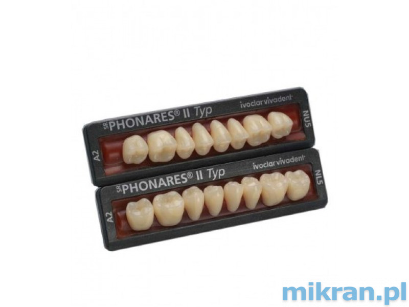 Zadní kompozitní zuby Phonares typu II. Dostupné na vyžádání